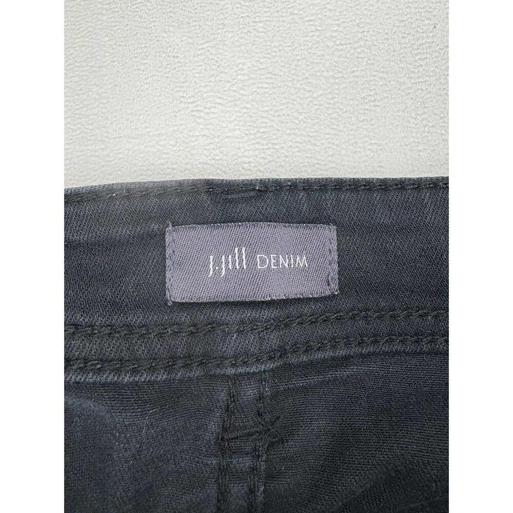 J. Jill Black Ankle Button-Hem Cropped Jeans Size 6 - Picture 5 of 14